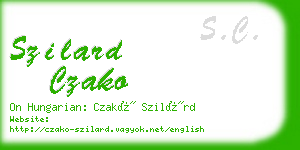 szilard czako business card