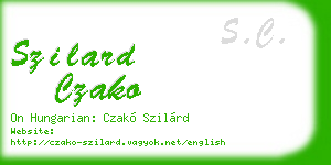 szilard czako business card